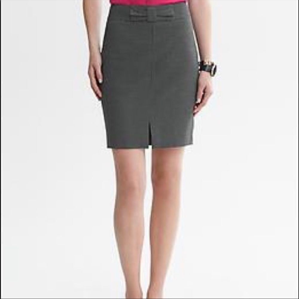 Banana Republic Micro-dot Bow Front Pencil Skirt - Picture 2 of 10